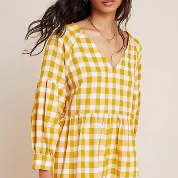Maeve April Gingham Babydoll Blouse - Picture 9 of 10